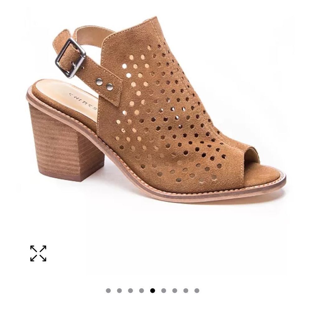 Chinese Laundry Carnival Sling Back Shooties perforated suede size 8.5